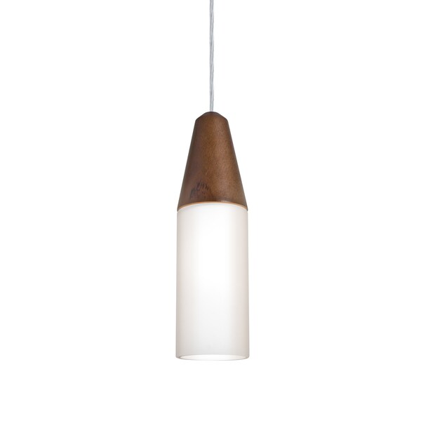 Besa Lighting Nini Cord Pendant, Medium/Opal, Satin Nickel Finish, 1x40W Incandescent 1JT-NINIMD-SN - main